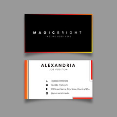 Beauty magic box design business card template
