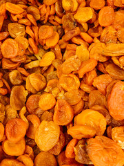 lots of dried sweet apricot apricot dried apricots as a background