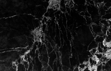 Black marble natural pattern for background, abstract black and white