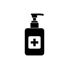 Hand sanitizer icon vector. Disinfection. Hand sanitizer bottle icon,