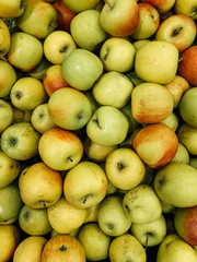 lots of delicious ripe apples for healthy food like the background