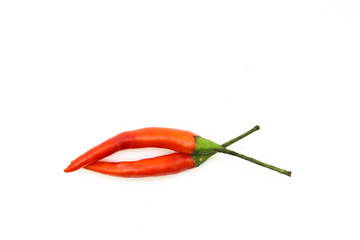 chili peppers isolated on white background