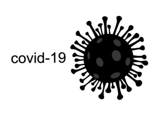 Coronavirus icon virus Covid-19 sketch cell virus vector isolated in white background 