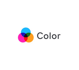 Color spots of light, abstract logo template, colorful emblem design, isolated color graphic. Vector logo.