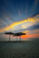 Morning view of Fanateer Beach -Al Jubail Saudi Arabia