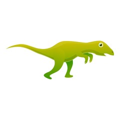 Green dinosaur icon. Cartoon of green dinosaur vector icon for web design isolated on white background