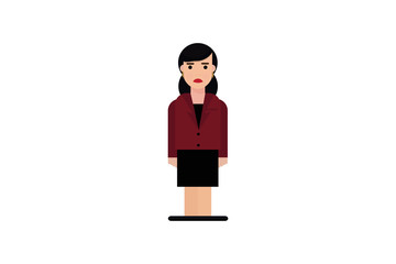 Character in flat design style isolated. Flat character cartoon vector illustration.