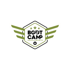 BOOTCAMP Badge Logo Design Vector Template
