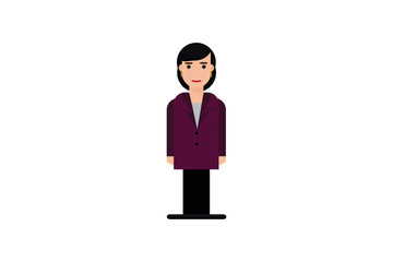 Character in flat design style isolated. Flat character cartoon vector illustration.