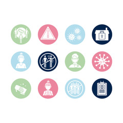 bundle of covid19 set icons