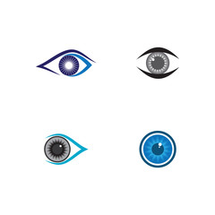 set of eye care logo template icon