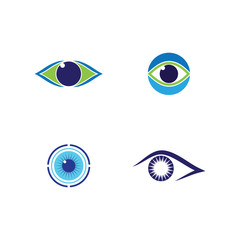 set of eye care logo template icon
