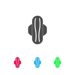 Sanitary towel woman hygiene protection napkin icon flat.