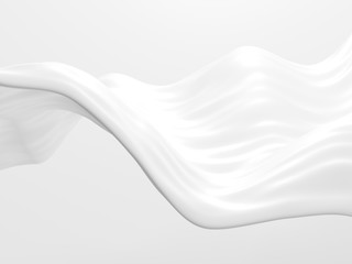 White abstract liquid wavy background