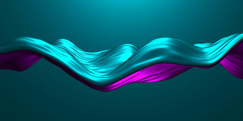 Colorful Liquid metallic wavy background
