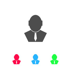 Businessman icon flat.