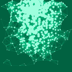 Network Mesh Procedural Art background illustration