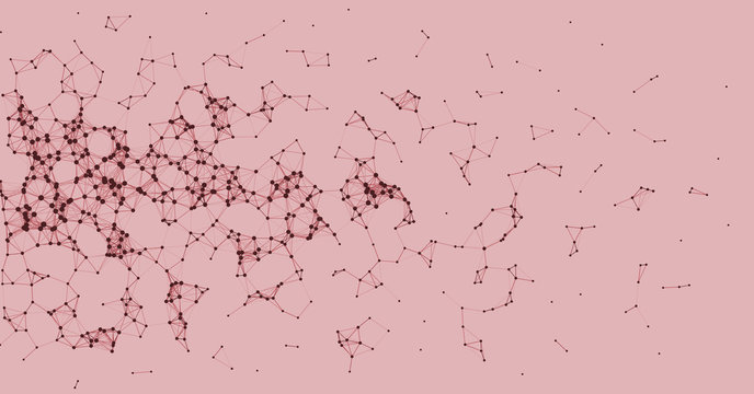 Network Mesh Procedural Art background illustration