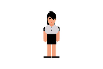 Character in flat design style isolated. Flat character cartoon vector illustration.