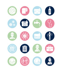 bundle of covid19 set icons