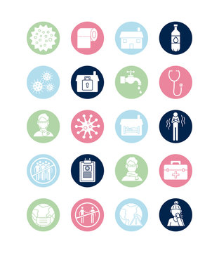 Bundle Of Covid19 Set Icons