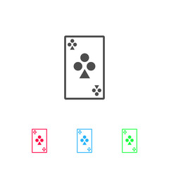 Playing cards icon flat.