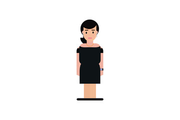 Character in flat design style isolated. Flat character cartoon vector illustration.