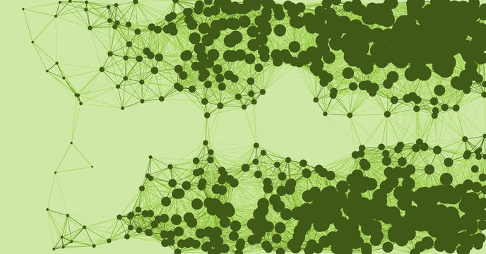 Network Mesh Procedural Art background illustration
