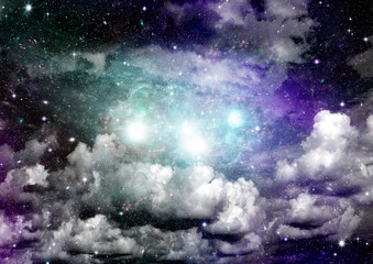 Obraz premium galaxy in a free space. 3D rendering