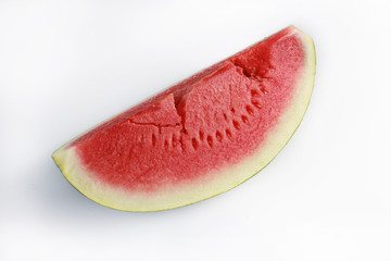 Sliced of watermelon isolated on white background.