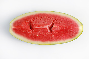 Sliced of watermelon isolated on white background.