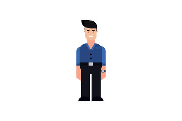 Character in flat design style isolated. Flat character cartoon vector illustration.