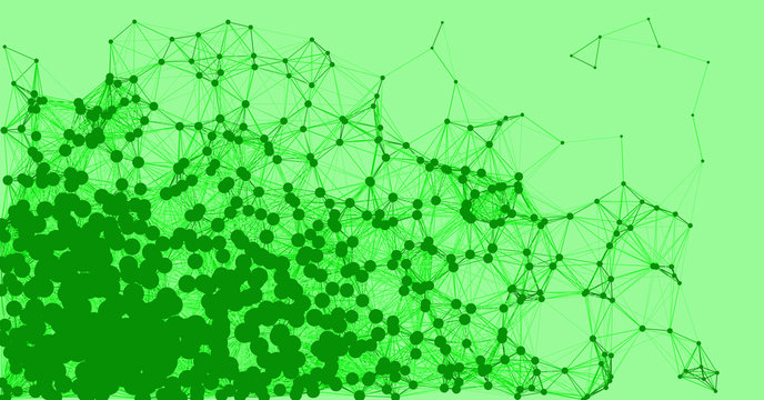 Network Mesh Procedural Art background illustration