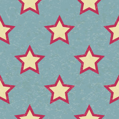 Obraz premium Circus carnival retro vintage stars seamless pattern. Textured old fashioned retro graphic template. Vector texture background tile. For parties, birthdays, decorative elements.