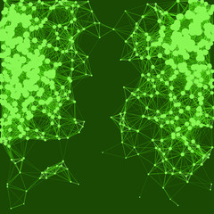 Network Mesh Procedural Art background illustration