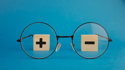 glasses for vision correction. the concept of better vision for the person