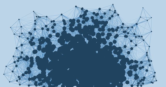 Network Mesh Procedural Art background illustration