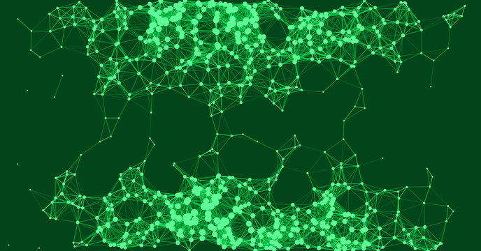 Network Mesh Procedural Art background illustration