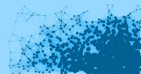 Network Mesh Procedural Art background illustration