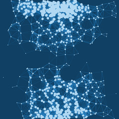 Network Mesh Procedural Art background illustration