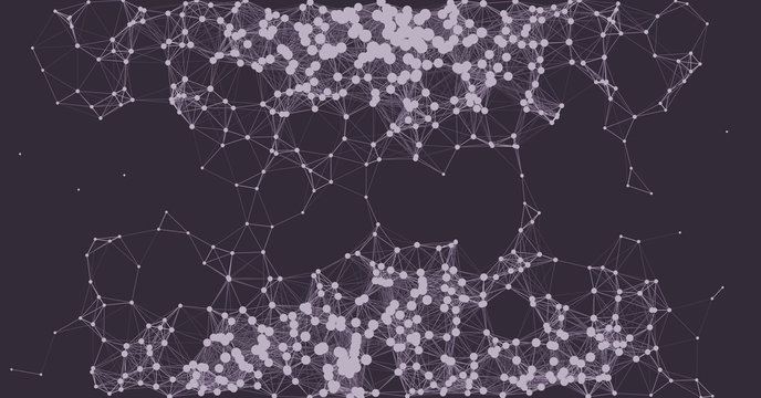 Network Mesh Procedural Art background illustration