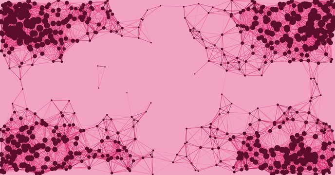 Network Mesh Procedural Art background illustration