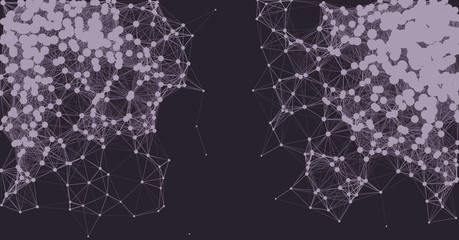 Network Mesh Procedural Art background illustration