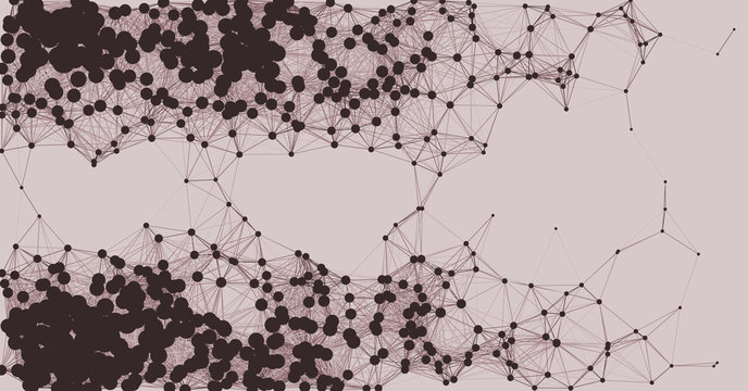 Network Mesh Procedural Art background illustration