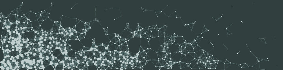 Network Mesh Procedural Art background illustration