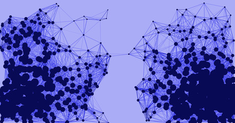 Network Mesh Procedural Art background illustration