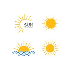 sun illustration  logo vector