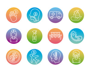 bundle of covid19 set icons