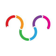 Vector circle arrows for infographic. Template for diagram, graph, presentation and chart. Business concept with six options, parts, steps or processes.