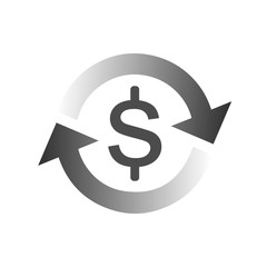 Money exchange flat icon
